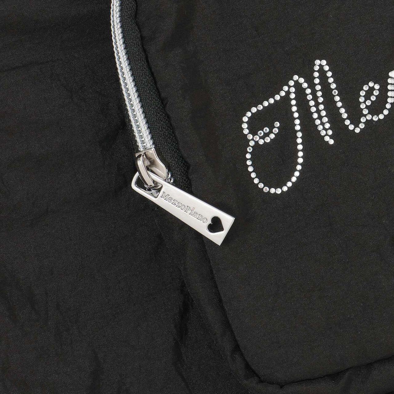 A4-Compatible Water-Repellent Sparkling Logo Knapsack,Black, large image number 6