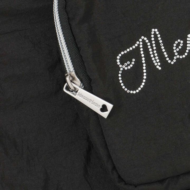 A4-Compatible Water-Repellent Sparkling Logo Knapsack,Black, medium image number 6