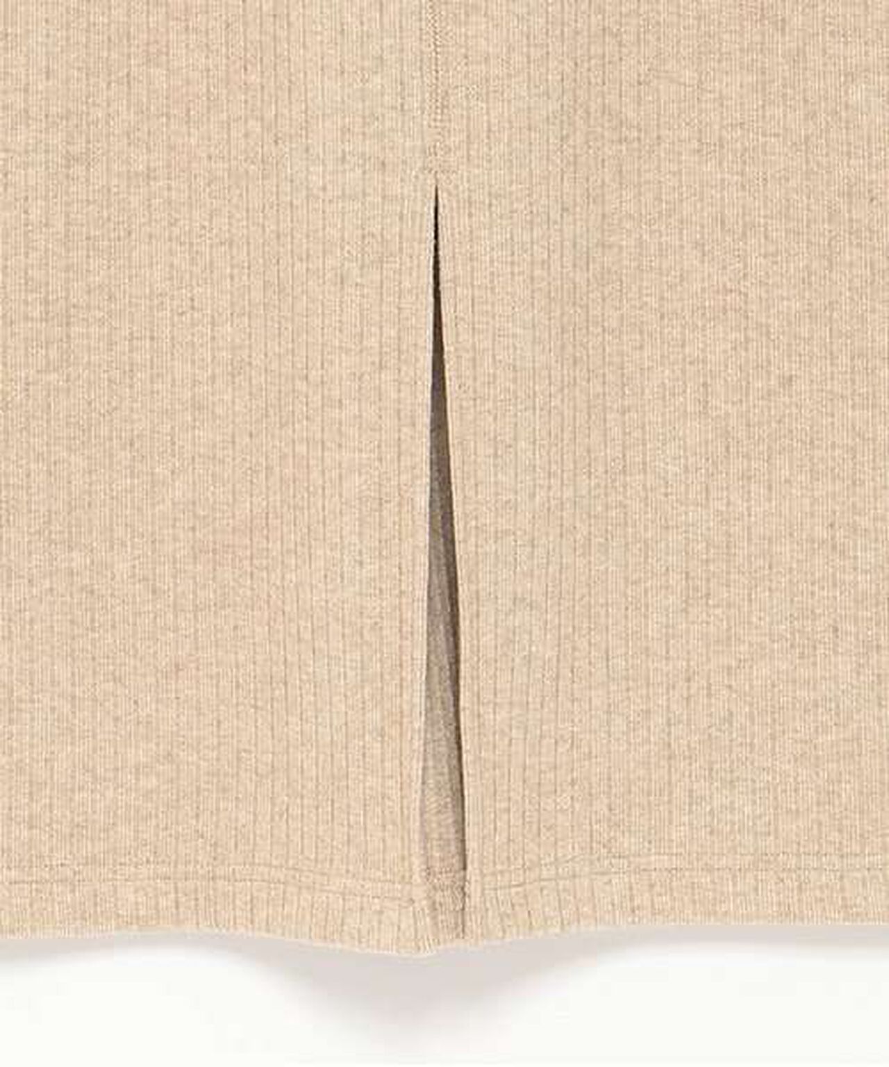 Cut Rib Tight Skirt,Beige, large image number 2