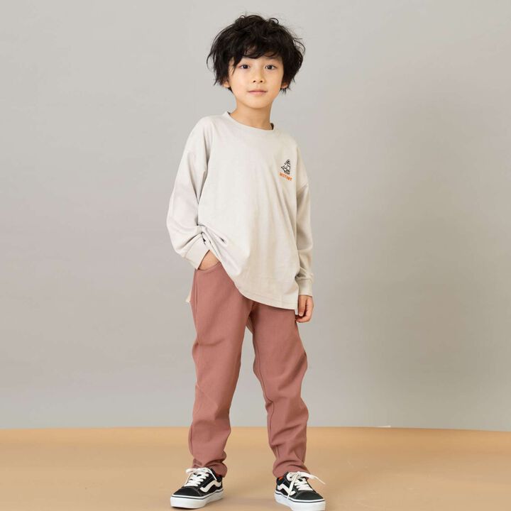 Cut Twill Slim Pants,Black, medium image number 1