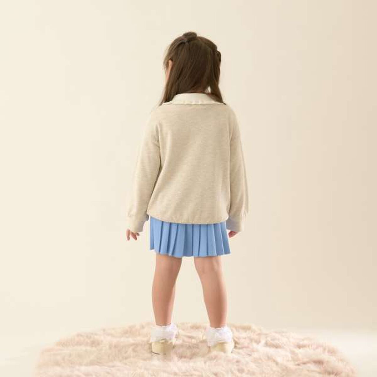 Knit Pleated Skirt,Pink, large image number 5