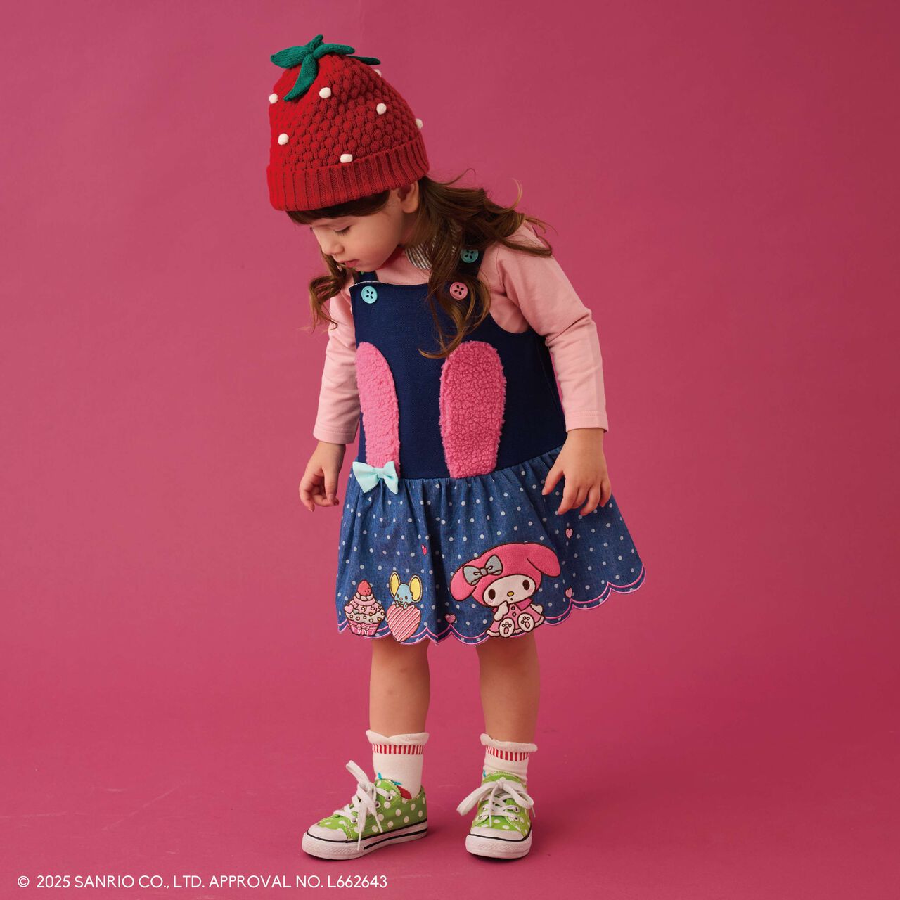 My Melody Jumper Skirt,Navy, large image number 0