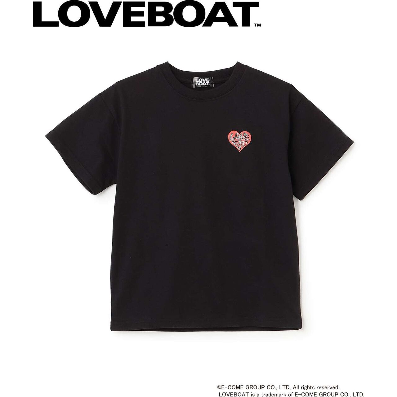 [Parent-Child Matching] LOVEBOAT Loose T-Shirt,Black, large image number 15