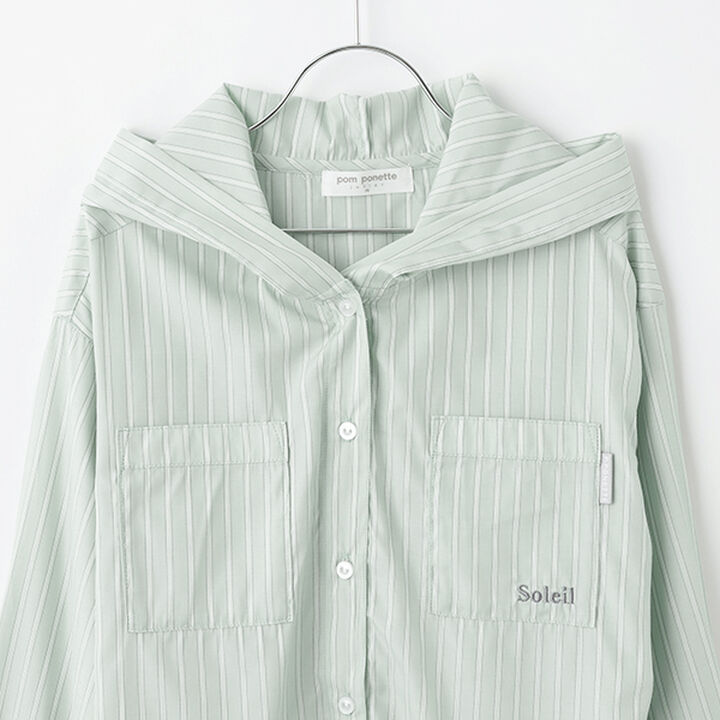 Long Sleeve Shirt Parka + Long Sleeve T-Shirt Set,Blue gray, medium image number 18