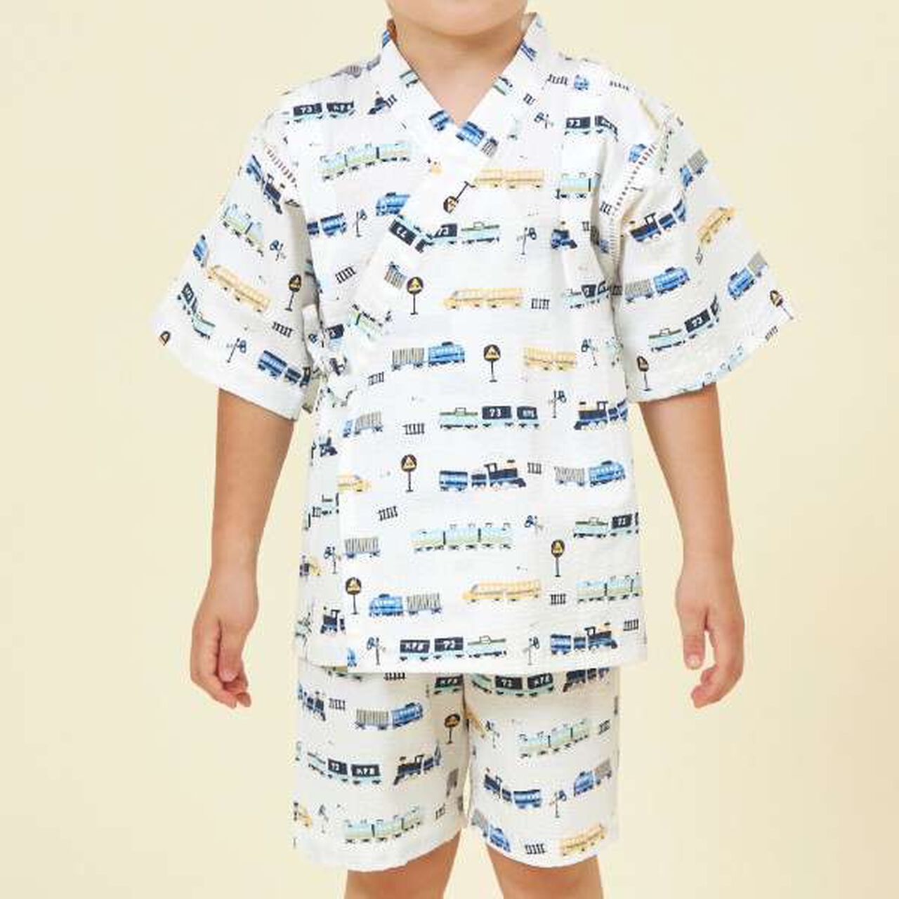 KP Boy Train Print Jinbei,White, large image number 9