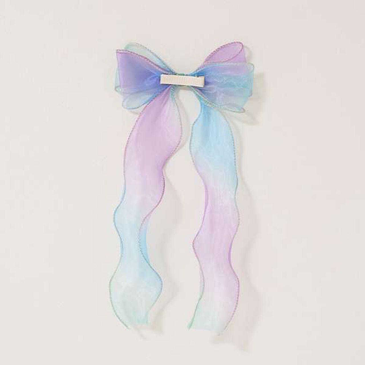 Aurora Big Ribbon Hair Clip,Pink, large image number 5