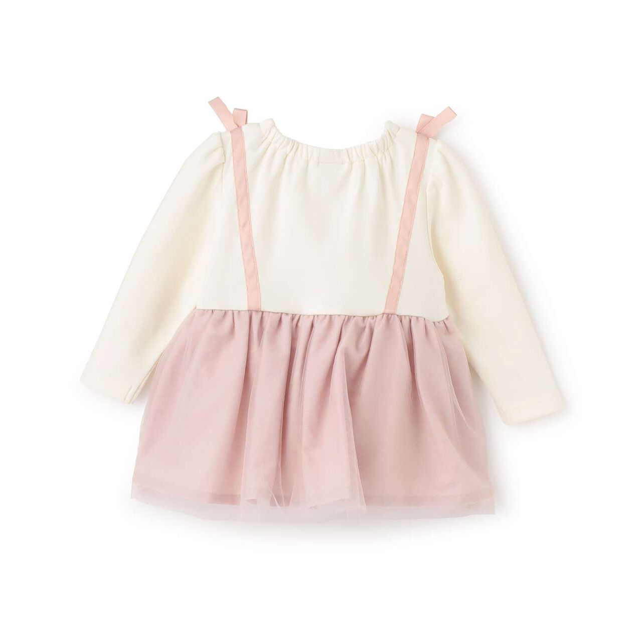 Ribbon Embroidery Tulle Docking Tunic,Charcoal gray, large image number 1