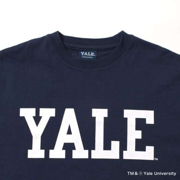 [Adult Size Available] [YALE] Cotton Short-Sleeve YALE Logo T-Shirt,White, medium image number 5