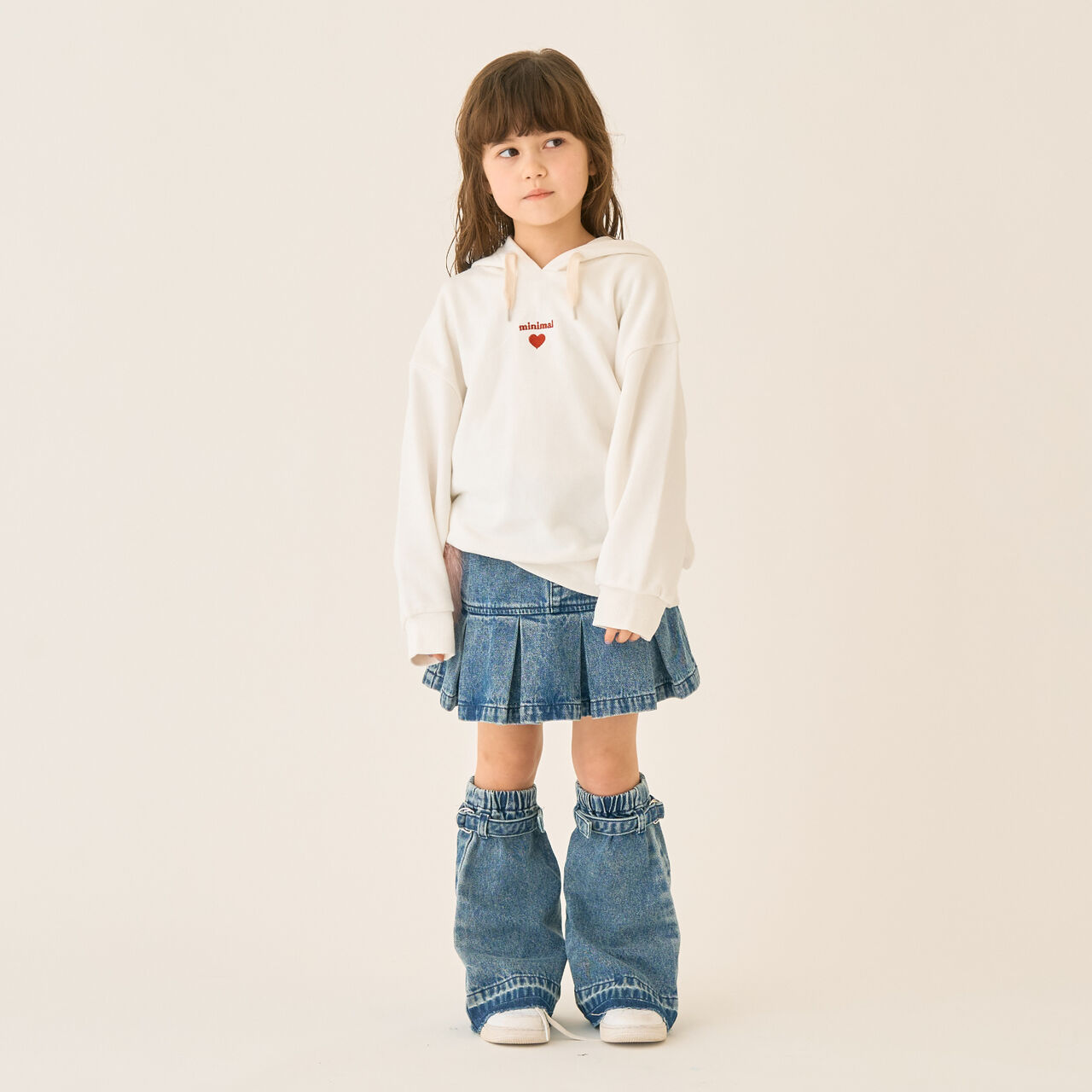 Box Pleat Skirt / Denim,Blue, large image number 8