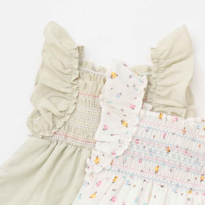 Shirred Tiered One-Piece Dress,Pink, medium image number 11