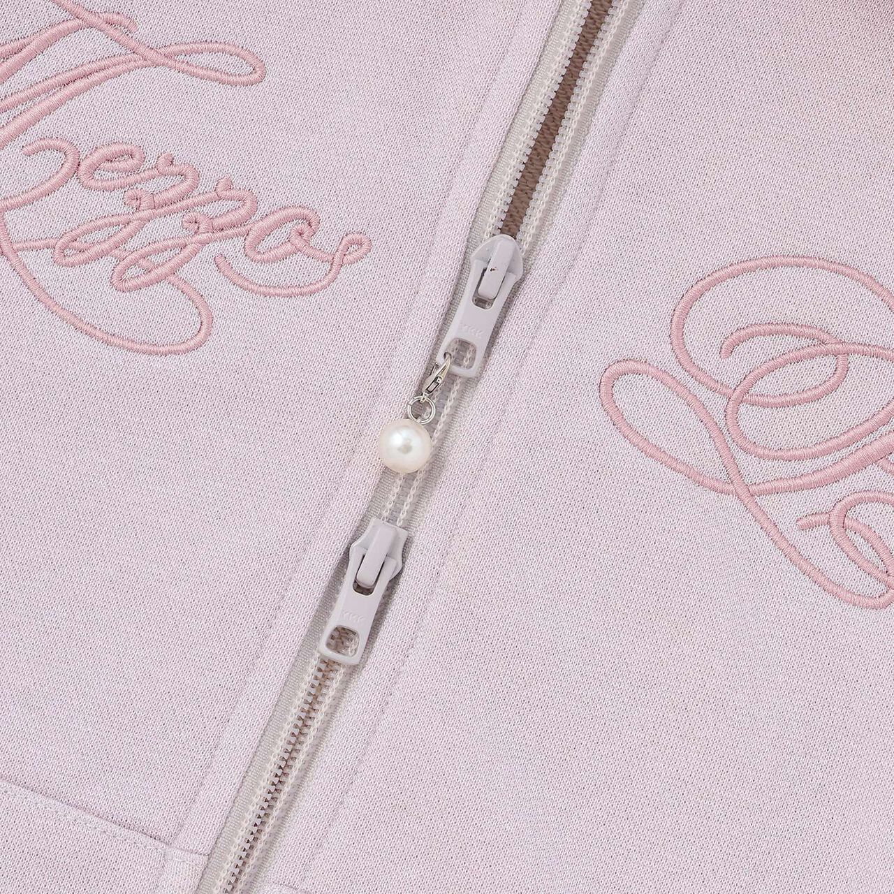 Lame Fleece Zip Parka with Faux Fur,Ivory, large image number 5