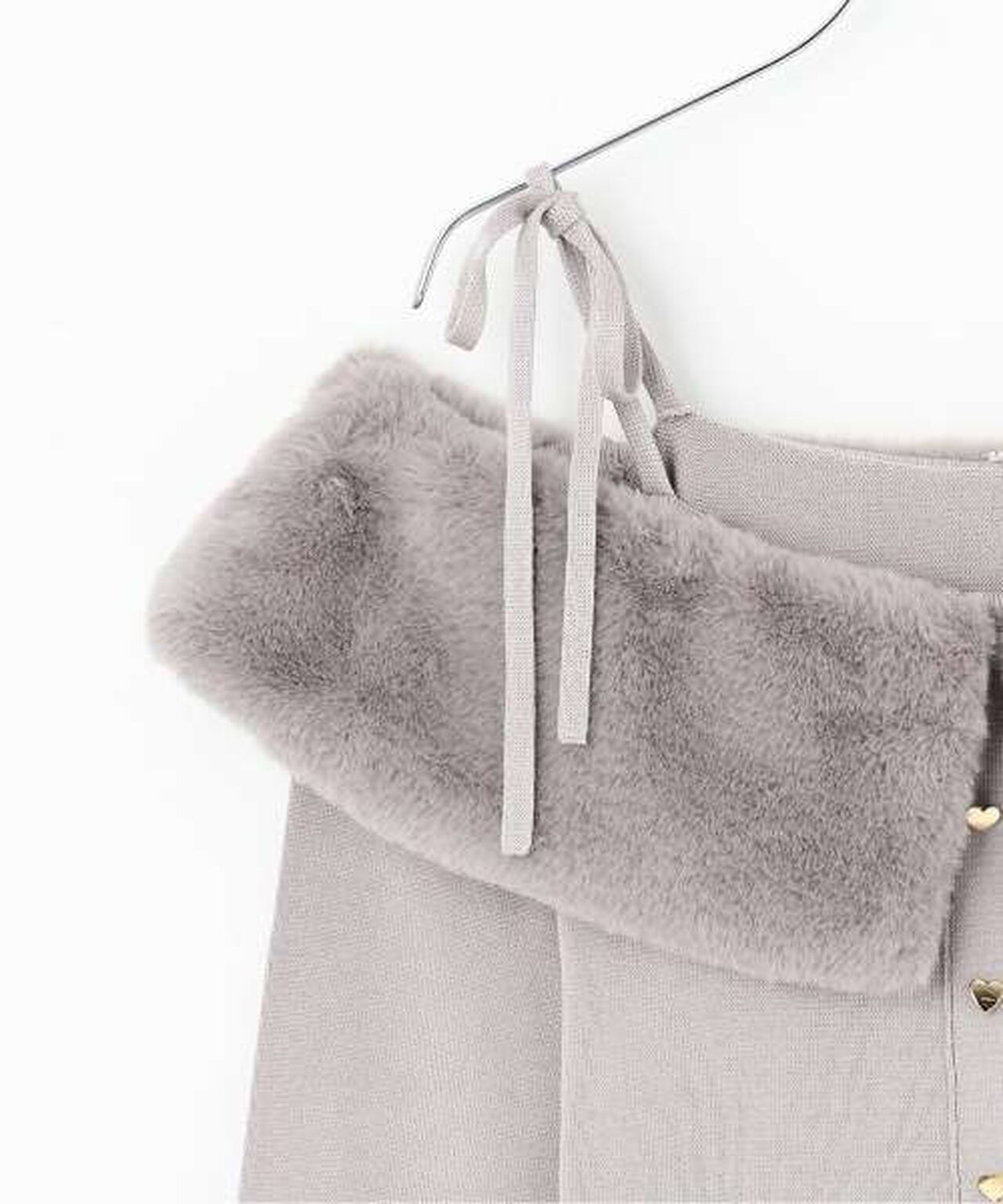 2 WAY Off-Shoulder Knit Pullover [Korean Fashion],Gray, large image number 9