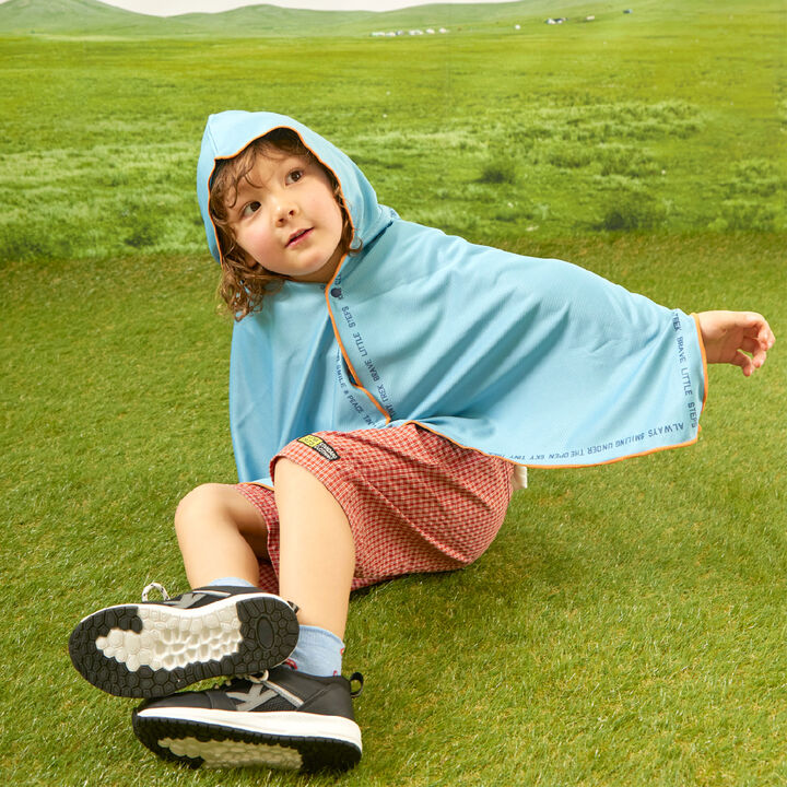 Hooded Mini Poncho,Blue, medium image number 15