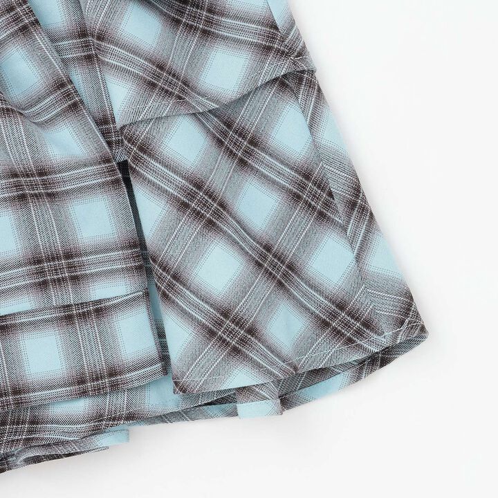 [LTXC] Checkered Wrap-Around Hem Culottes,Black, medium image number 14