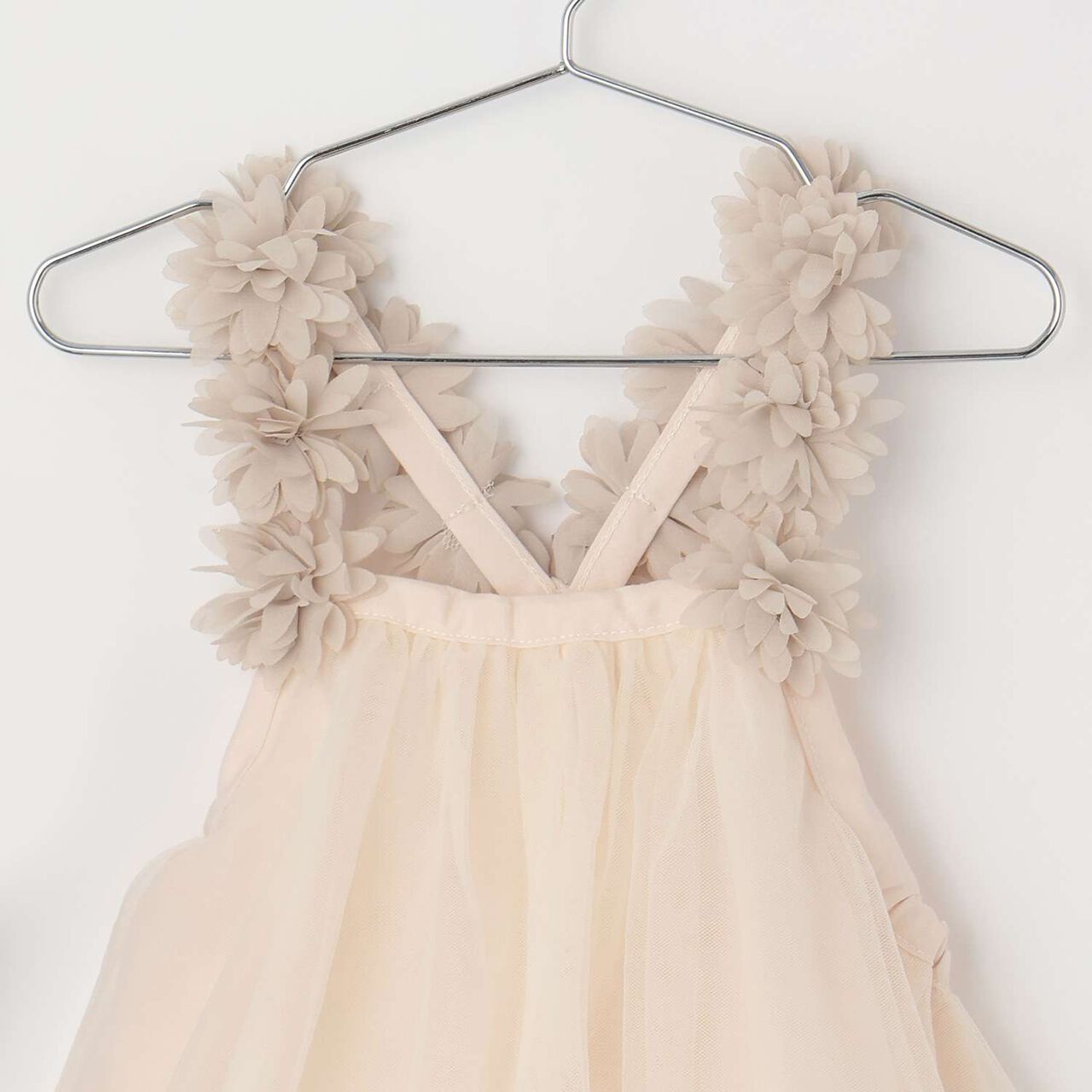 Flower Tulle Long-Sleeve OP Set,Light pink, large image number 5