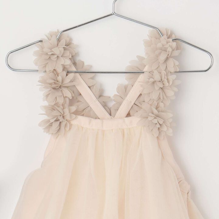 Flower Tulle Long-Sleeve OP Set,Light pink, medium image number 5