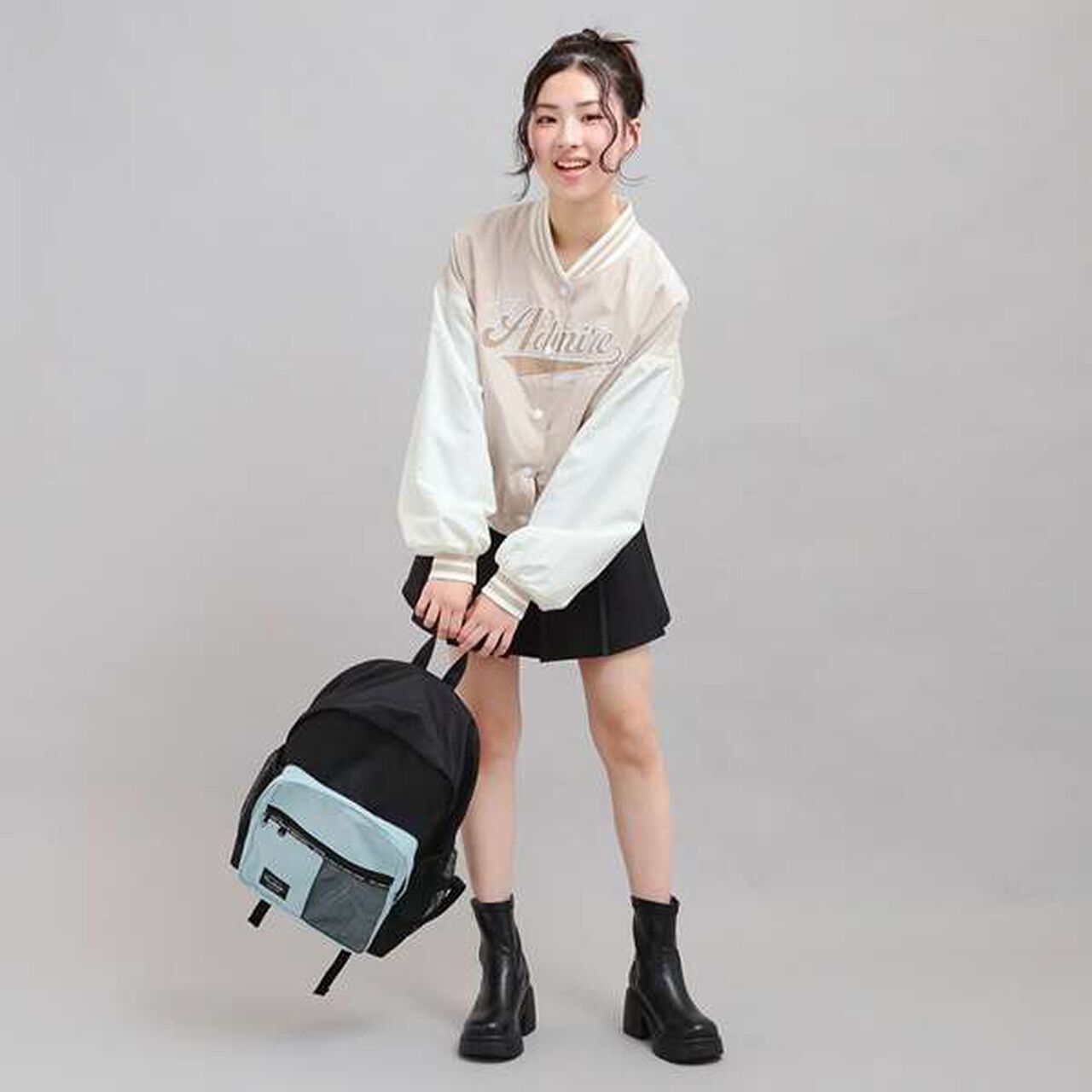 [Approx. 23L] Bi-Color Mesh Backpack,White, large image number 6