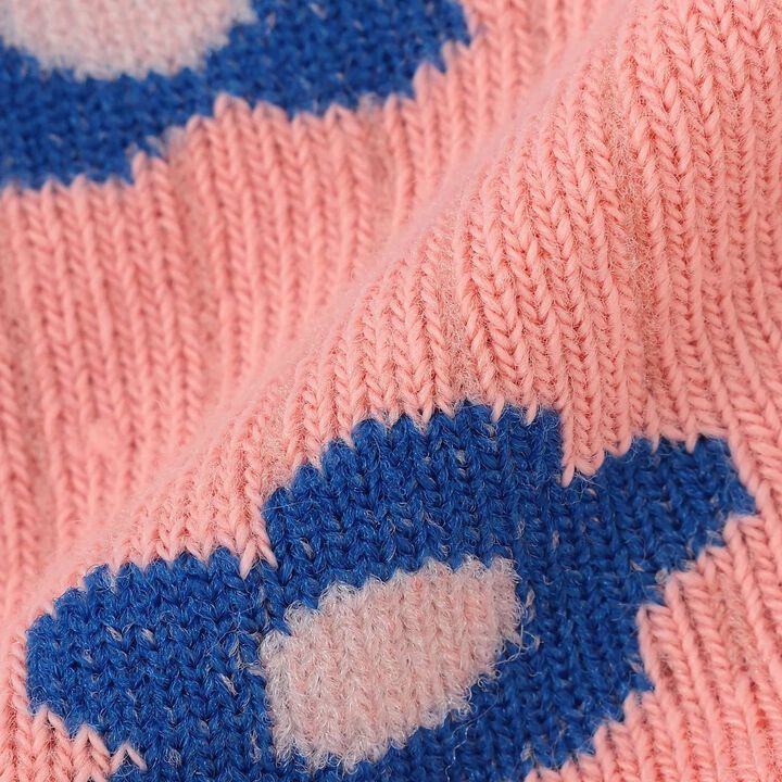Flower All-Over Pattern Crew Socks [Kids Girls],Pink, medium image number 8