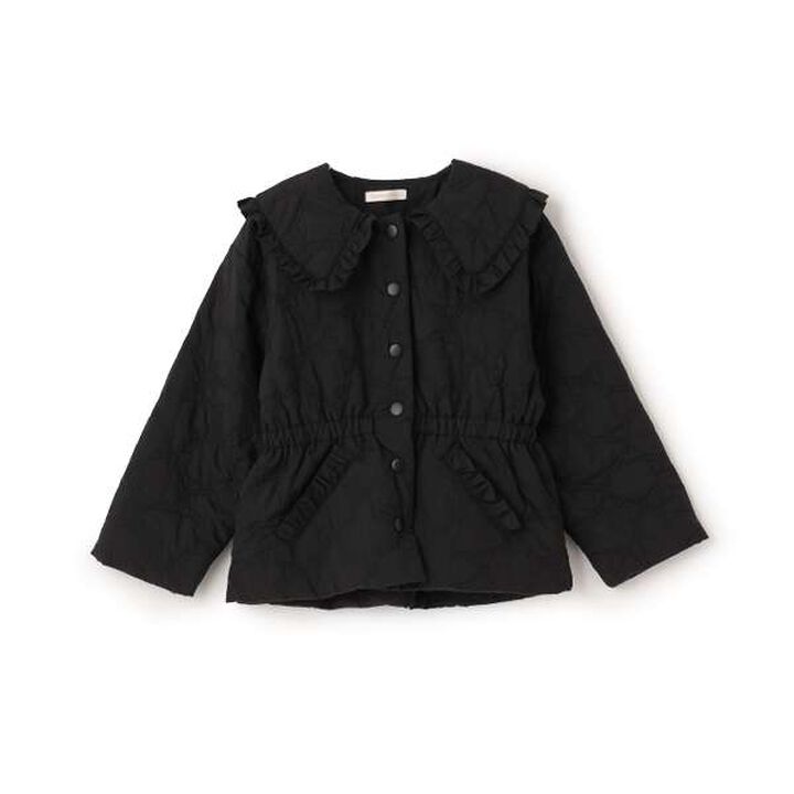 Lycee Mine Ballet Series Mid-Length Ribbon Quilted Jacket,Ivory, medium image number 4