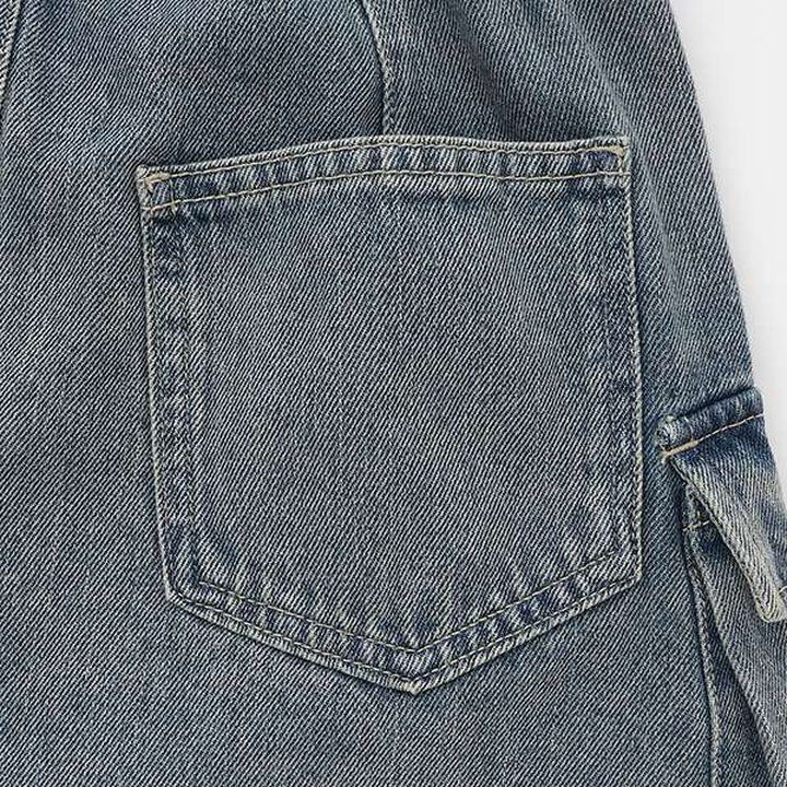 [LTXC] Cargo Denim Mini Skirt,Khaki, medium image number 14