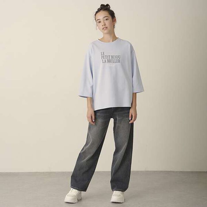 [GOOD PRICE] 6-Sleeve Logo T-Shirt,Cream, medium image number 16