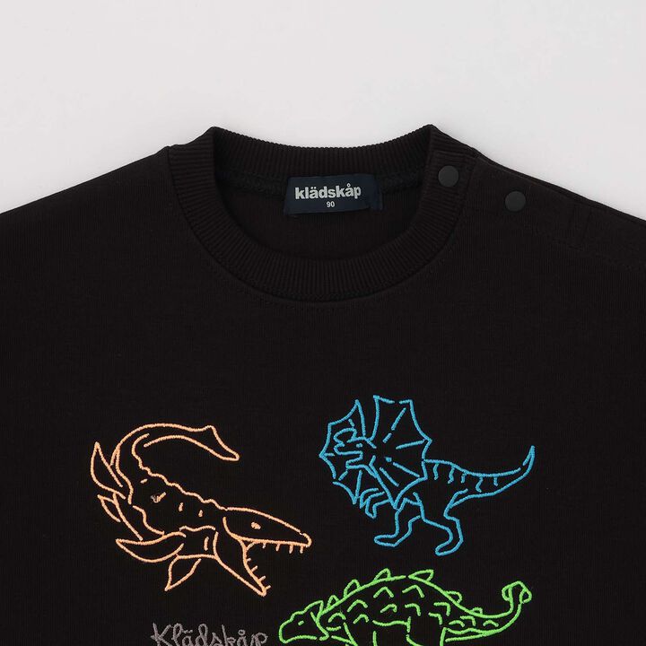 Dinosaur Embroidered Sweatshirt,Light beige, medium image number 5