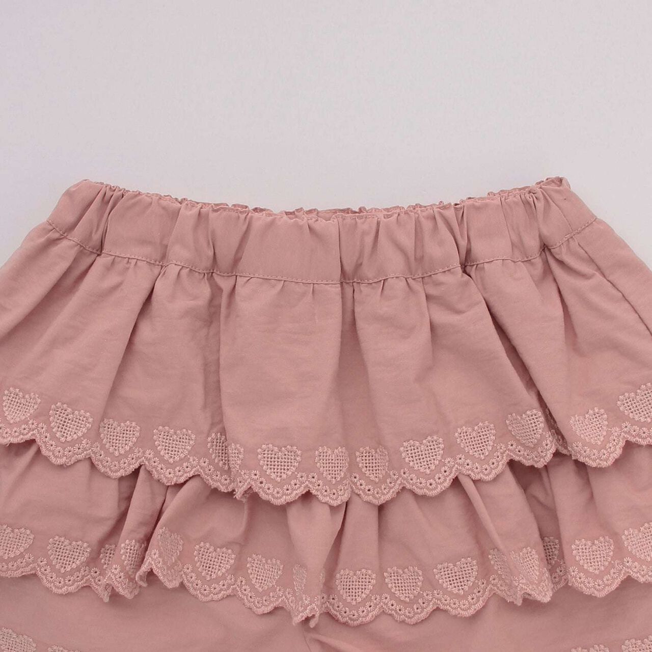 愛心刺繡扇形邊層次裙褲 [兒童服裝] [童裝] [女孩],珍珠白, large image number 6