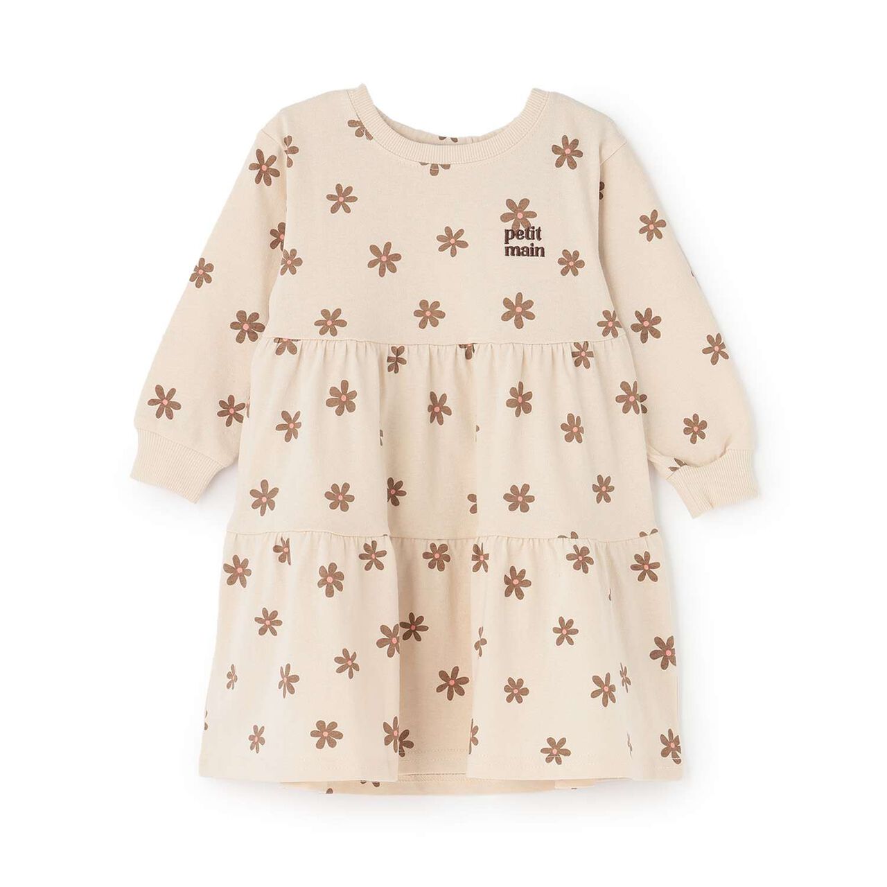 [GOOD PRICE] Cut Tiered One-Piece Dress,Light beige, large image number 0
