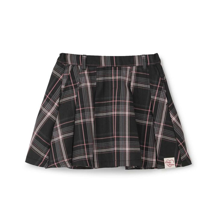 [Easy Care] Checkered Front Pleated Skirt,Black, medium image number 25