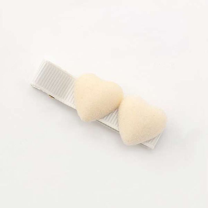 Heart Hair Clips 2P,Mocha tea, medium image number 2