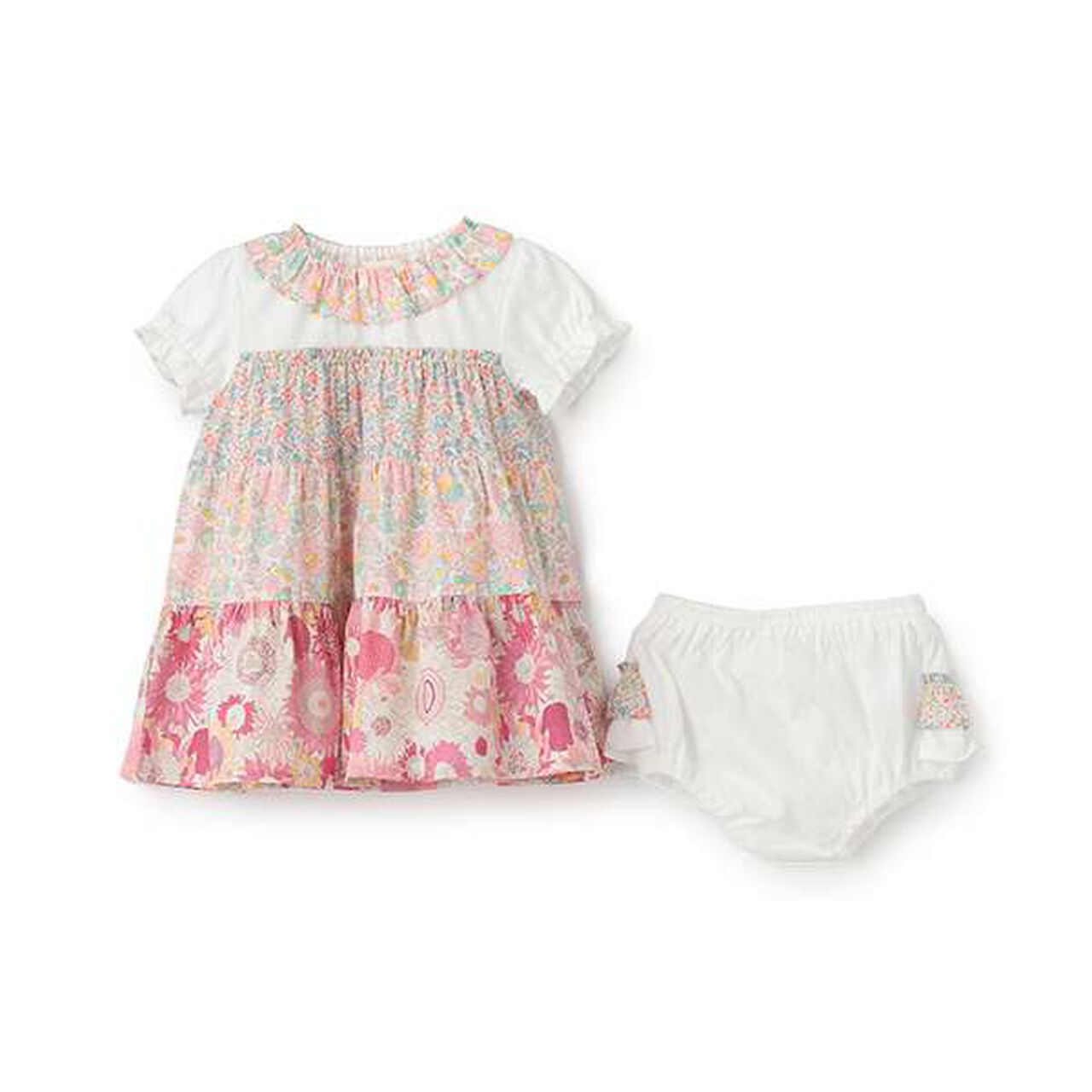 Liberty Patchwork One-Piece Dress Suit,Pink, large image number 10