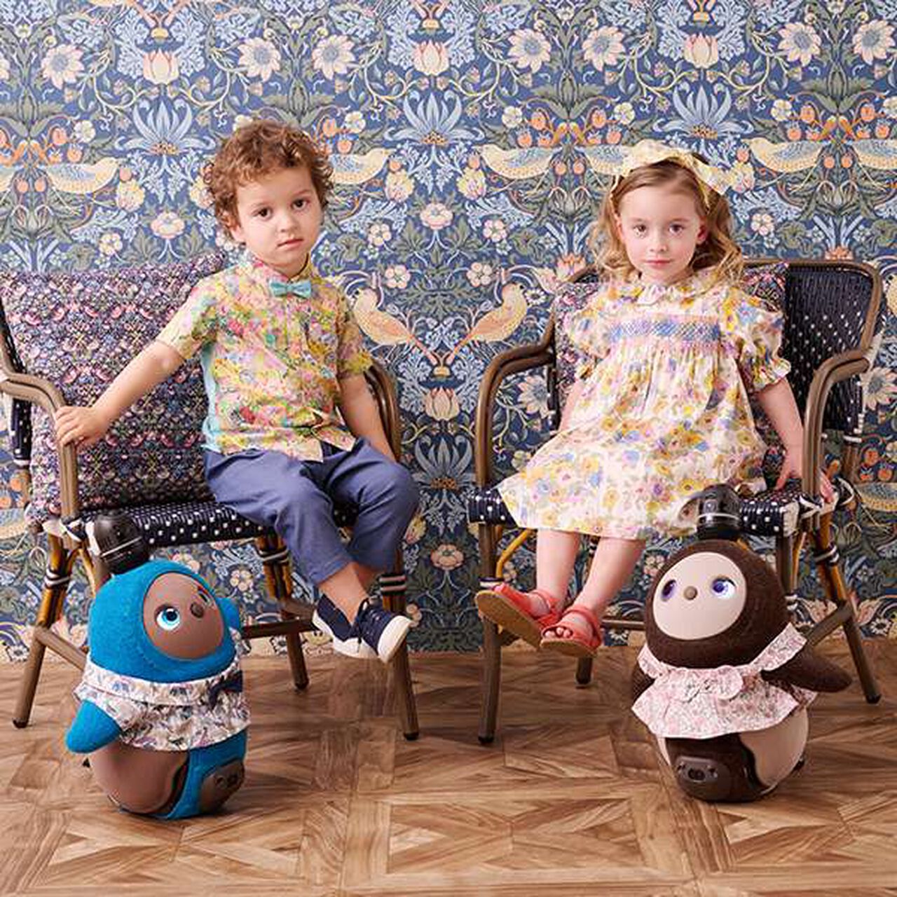 SENSE OF WONDER × LOVOT Liberty Fur Fabric Shirt,Blue, large image number 8