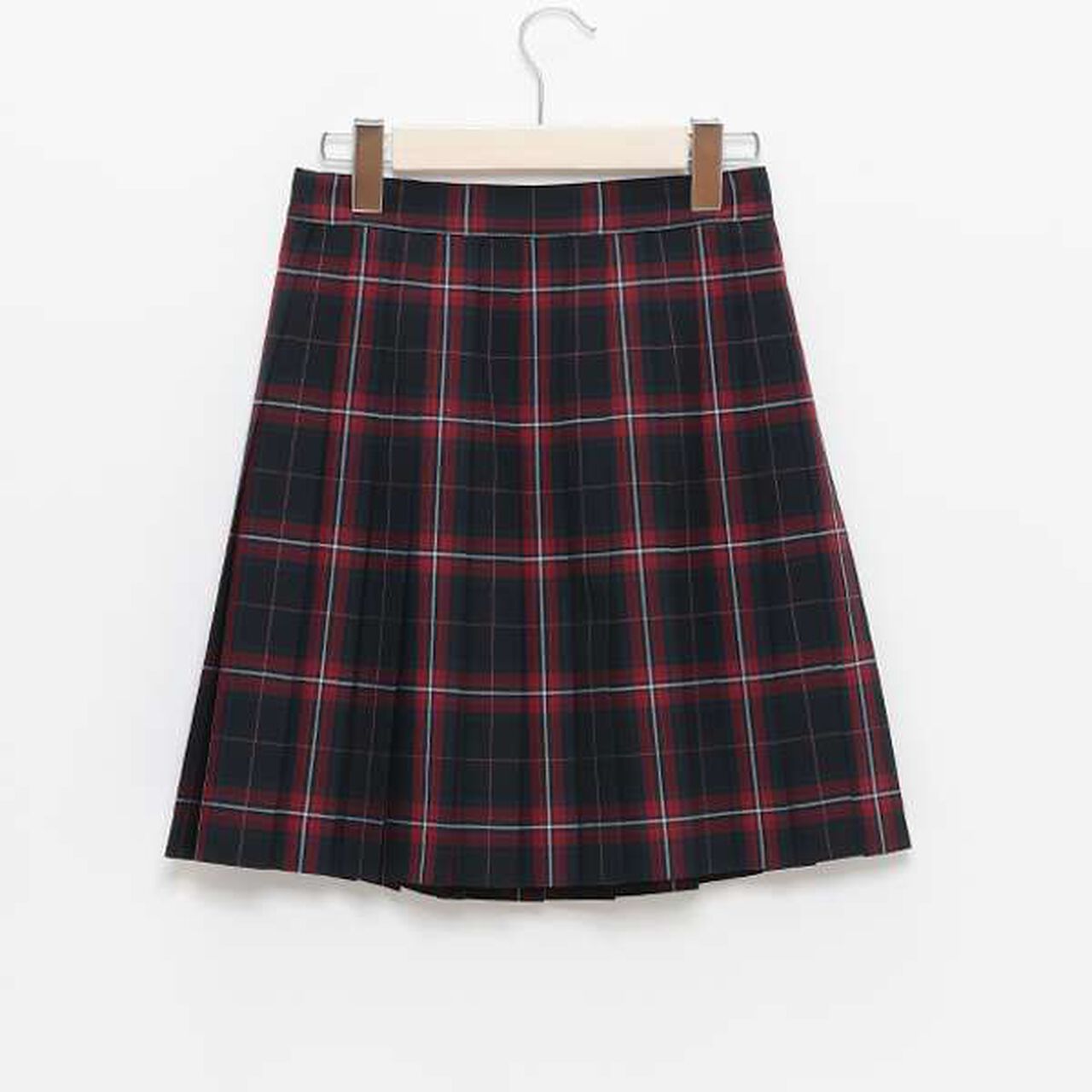 50cm Length 24-Piece Check Pleats Check Skirt,Beige, large image number 1