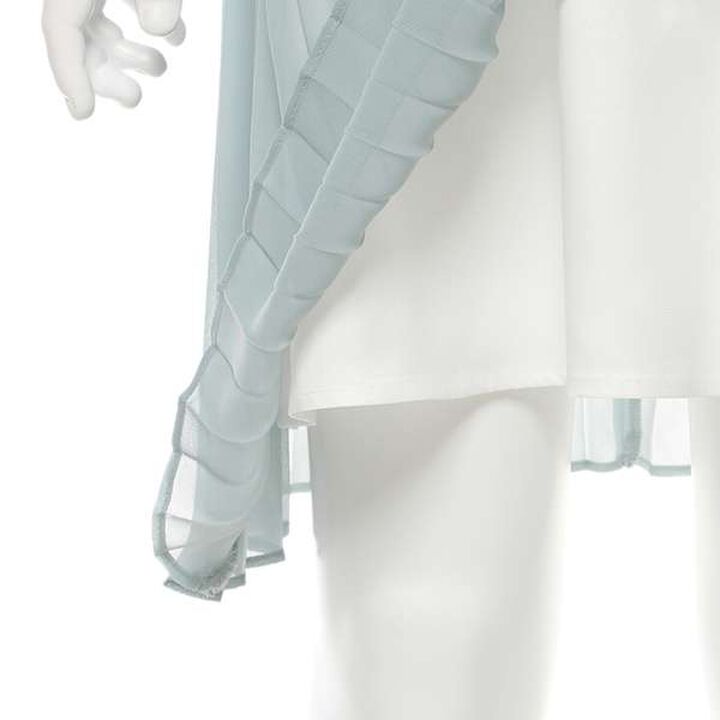 [Kids] Lace Pleated Dress,Sax blue, medium image number 10