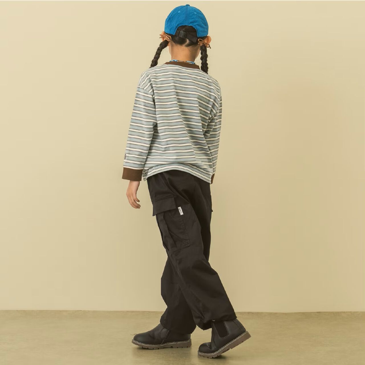 [D Select] Nylon Embroidered Cap,Blue, large image number 8