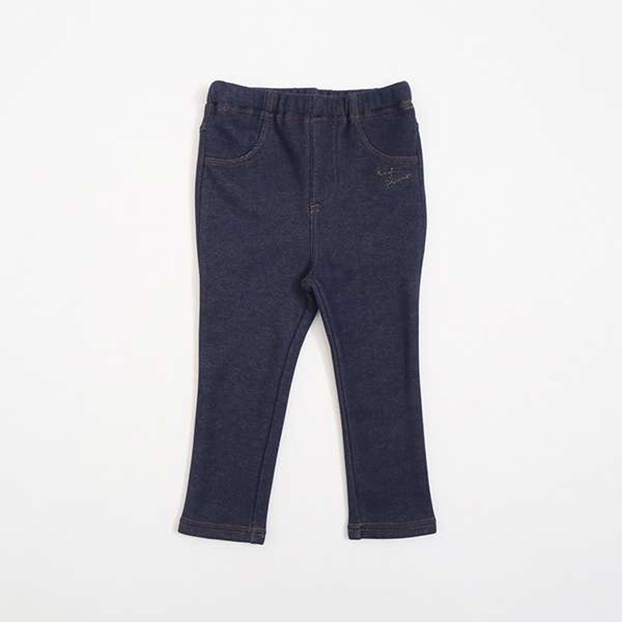 KP Denim Knit Shaggy Lined Pants [80-90],Black, large image number 1