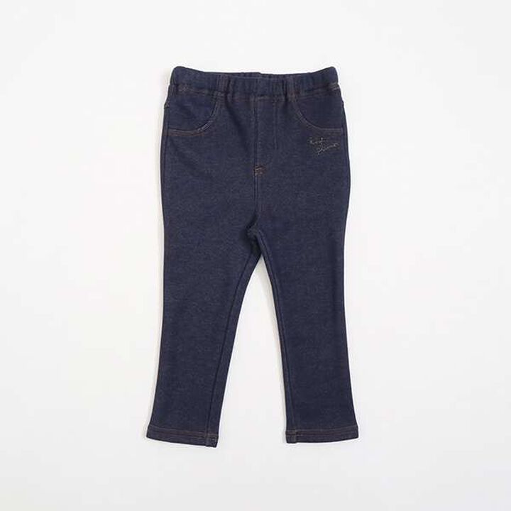 KP Denim Knit Shaggy Lined Pants [80-90],Black, medium image number 1