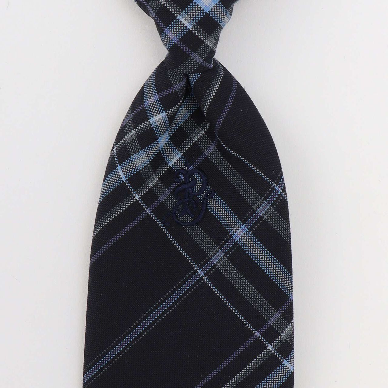 [Graduation Attire] Checkered Tie,Navy, large image number 4