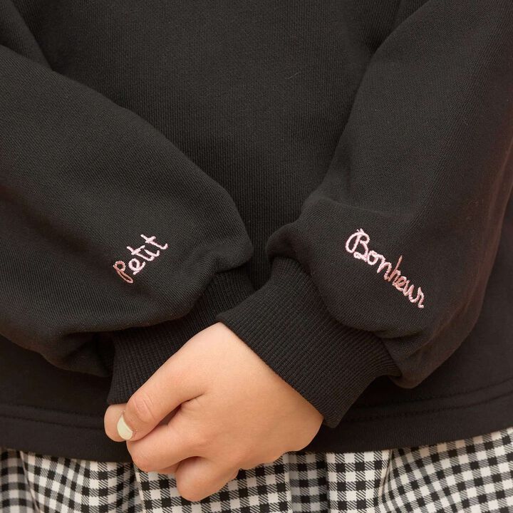 Quick-Dry Fleece Sweatshirt with Single-Point Embroidery,Smoke white, medium image number 26