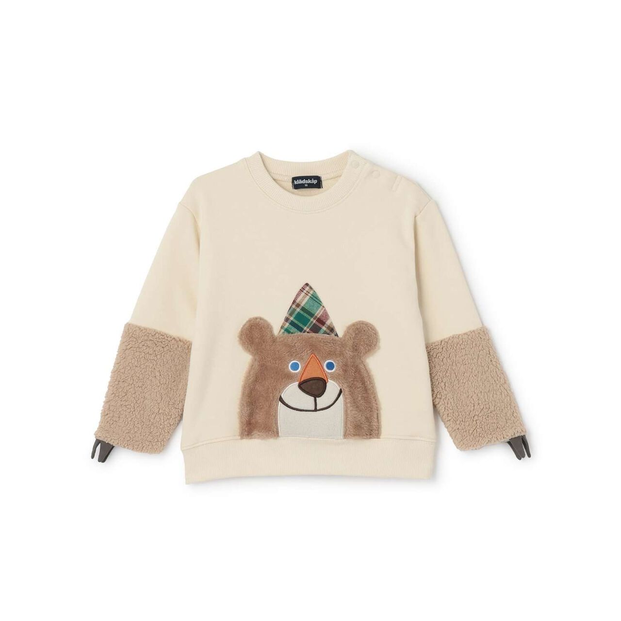Korobokkuru Bear Sweatshirt,Ivory, large image number 0