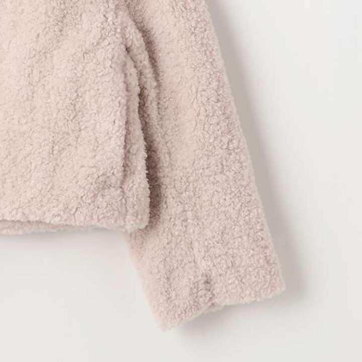 Fluffy Boa 2 WAY Duffle Coat,Ivory, medium image number 12