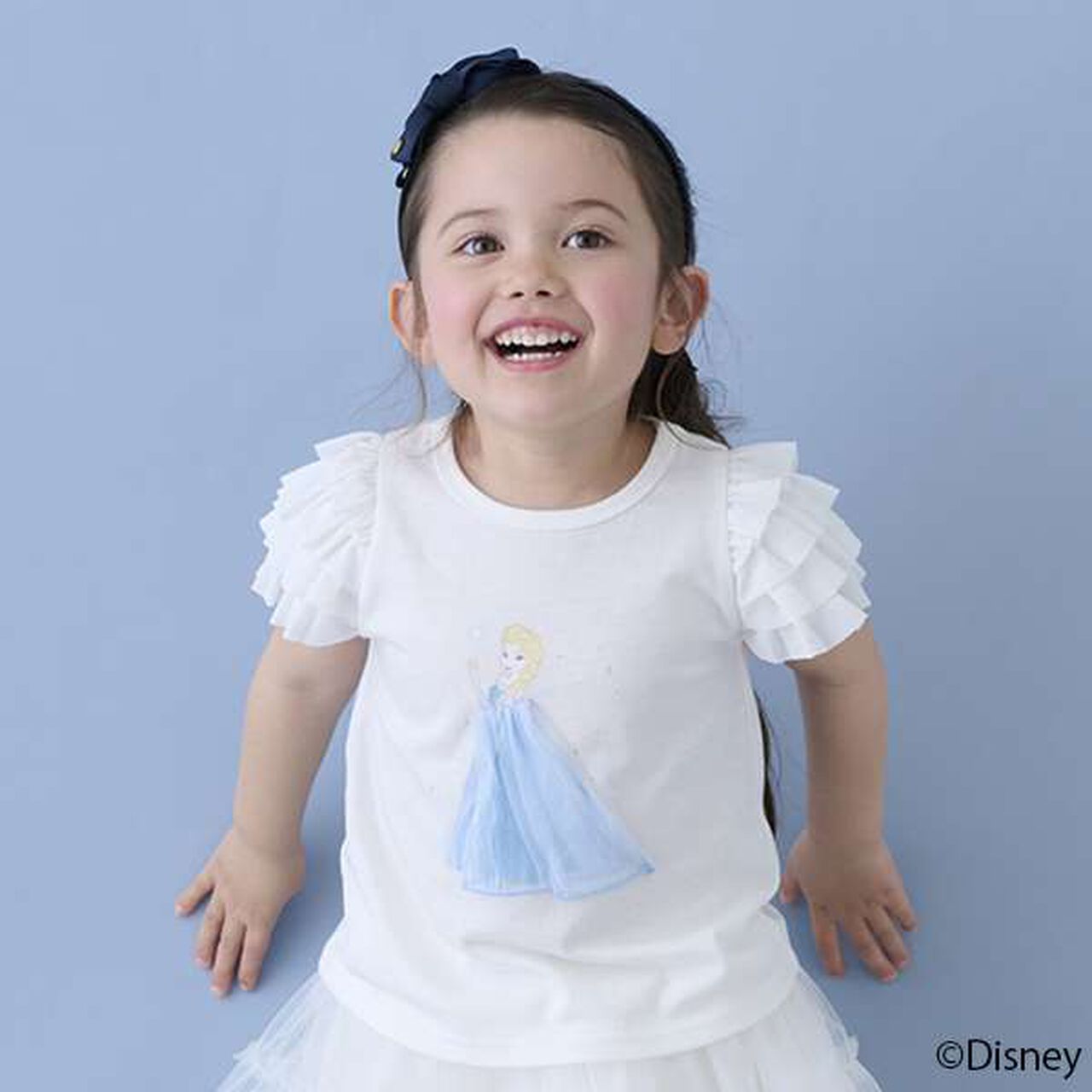 [Disney] Tulle Sleeve Graphic T-Shirt,Emerald green, large image number 7