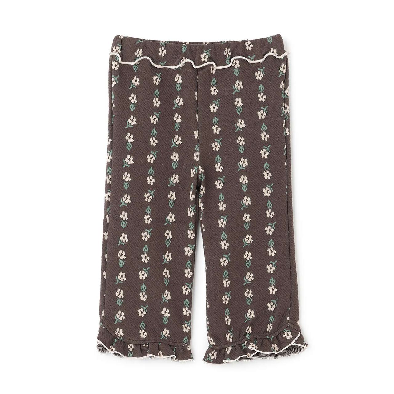Merrowed Frill Flared Pants,Charcoal gray, large image number 14