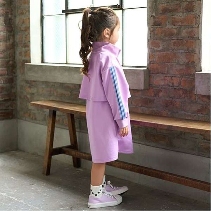 [The FOX] Fox Layered One-Piece Dress Set,Lavender, medium image number 9