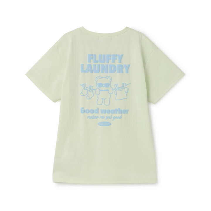 [Cool Touch] Laundry Bear Short Sleeve T-Shirt,Light pink, medium image number 1