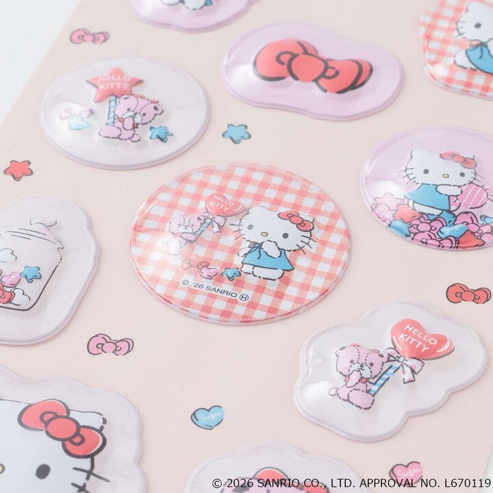 [Sanrio] Puffy Dome Stickers,Red, medium image number 3
