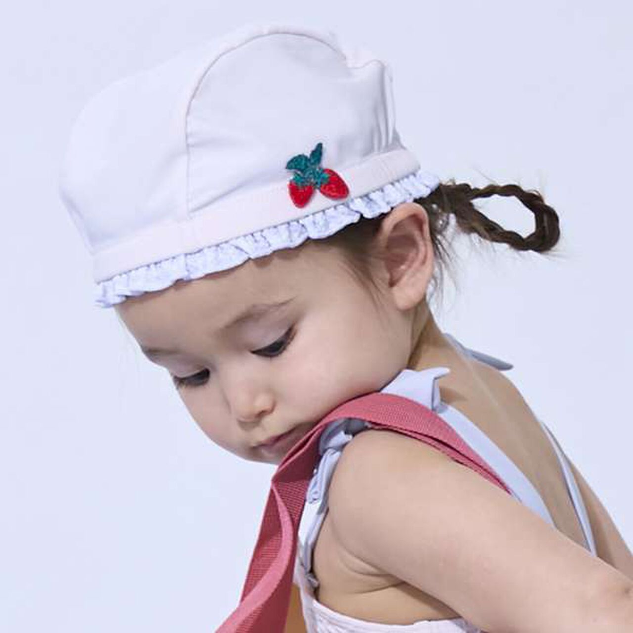 [SWIM] Strawberry Frill Cap,Light pink, large image number 0