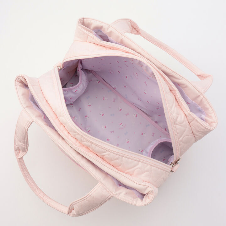 Mezzo Piano Mama Rabbit Appliqu&eacute; Mother's Shoulder Bag,Light pink, medium image number 6