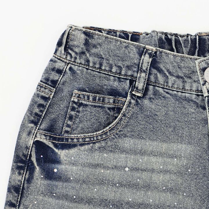 [LTXC / Cool Touch] Sparkling Distressed Denim Shorts,Blue, medium image number 12