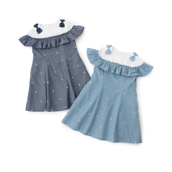 [Restock] Star Embroidery One-Piece Dress [Not Available in Direct Stores],Navy, medium image number 11